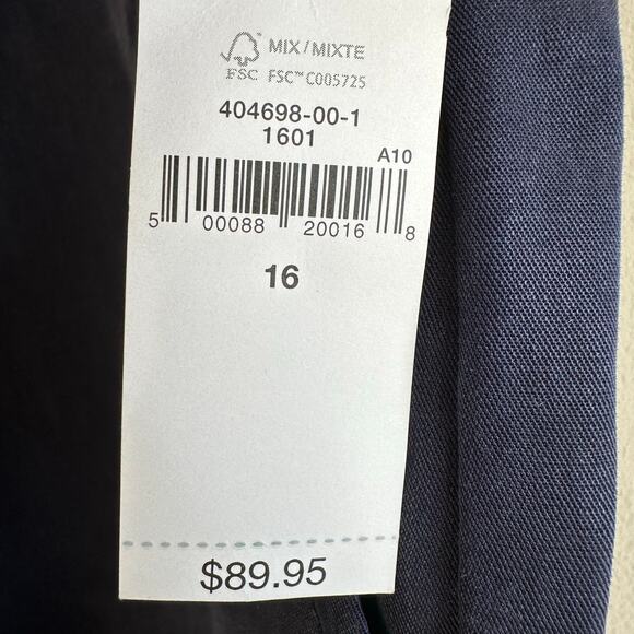 Gap High Rise Softsuit Trouser Pant Navy Blue 16 404698 - Picture 4 of 11